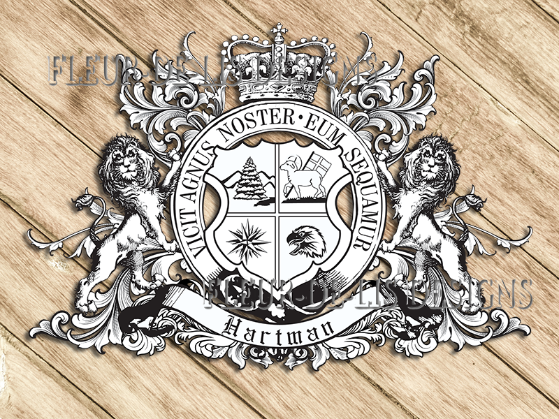 Fleur De Lis Designs Custom Crests Logos And Coats Of Arms Design Services